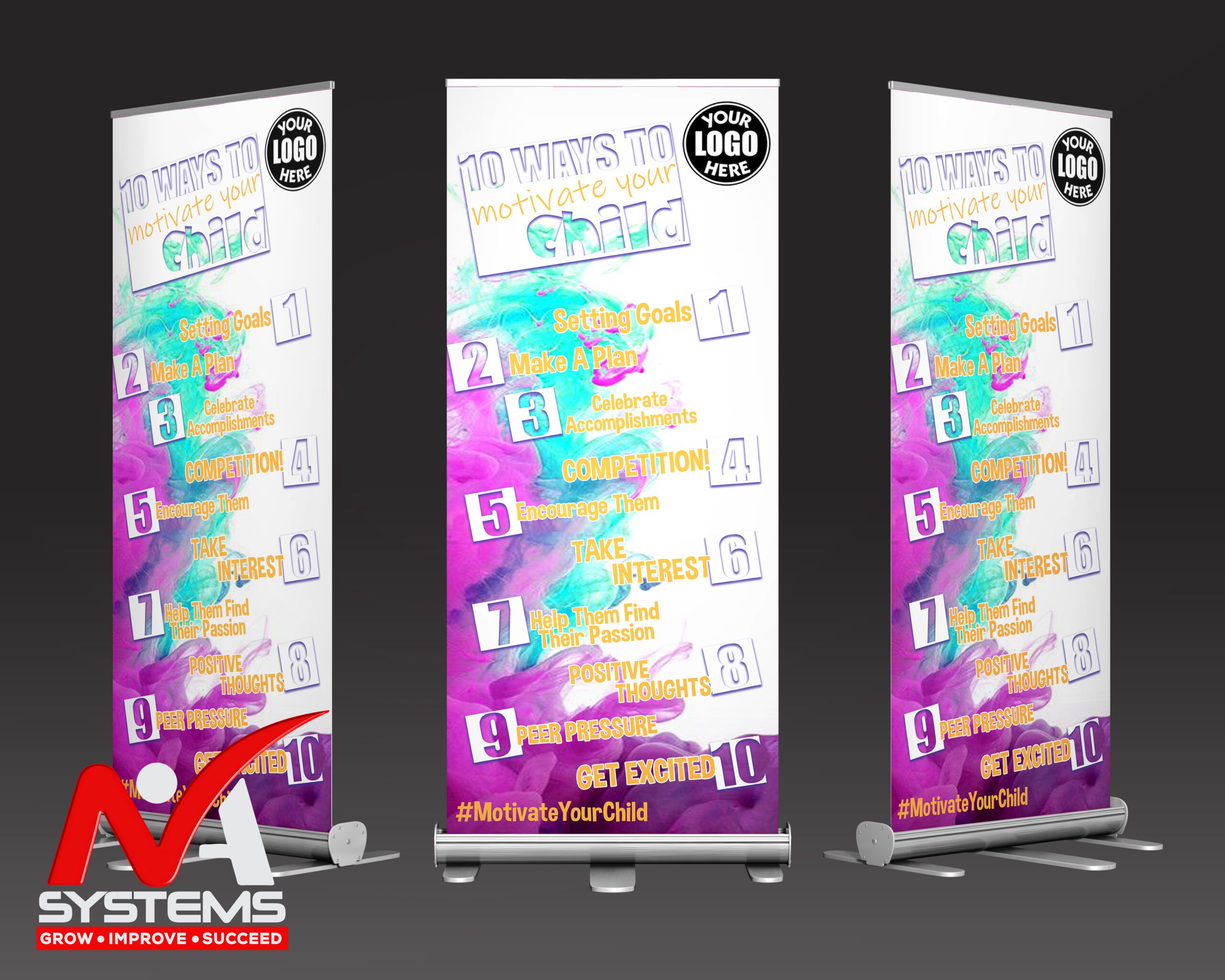 10 Ways To Motivate Your Child - Roller Banner
