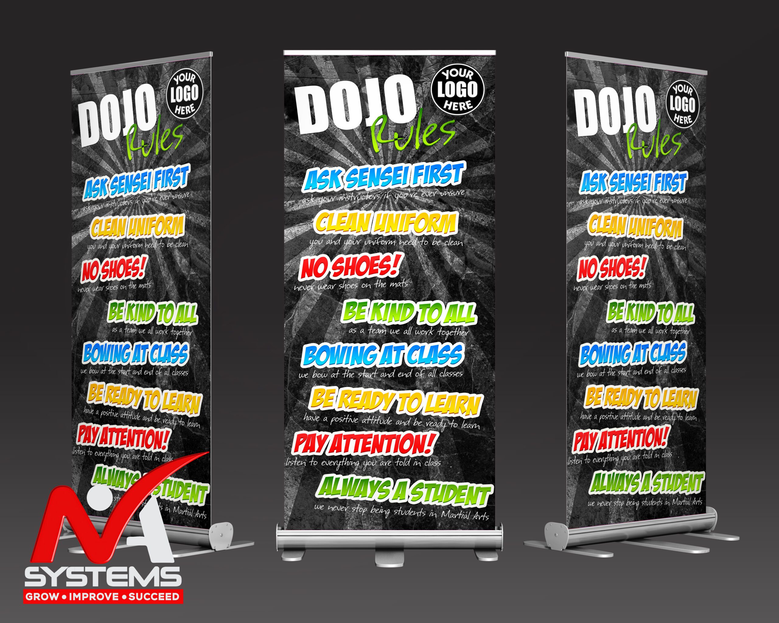 Dojo Rules Roller Banner