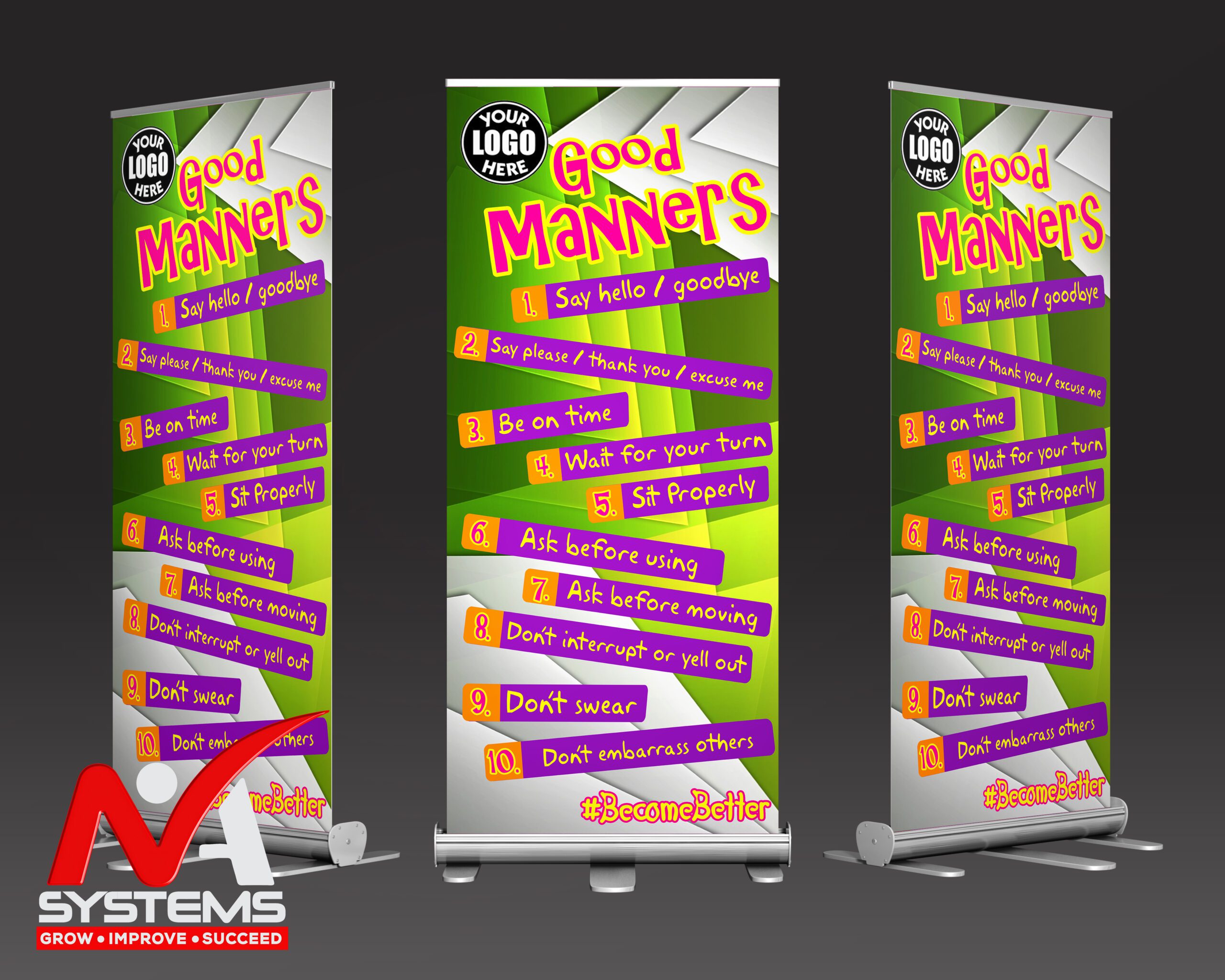 Good Manners Roller Banner