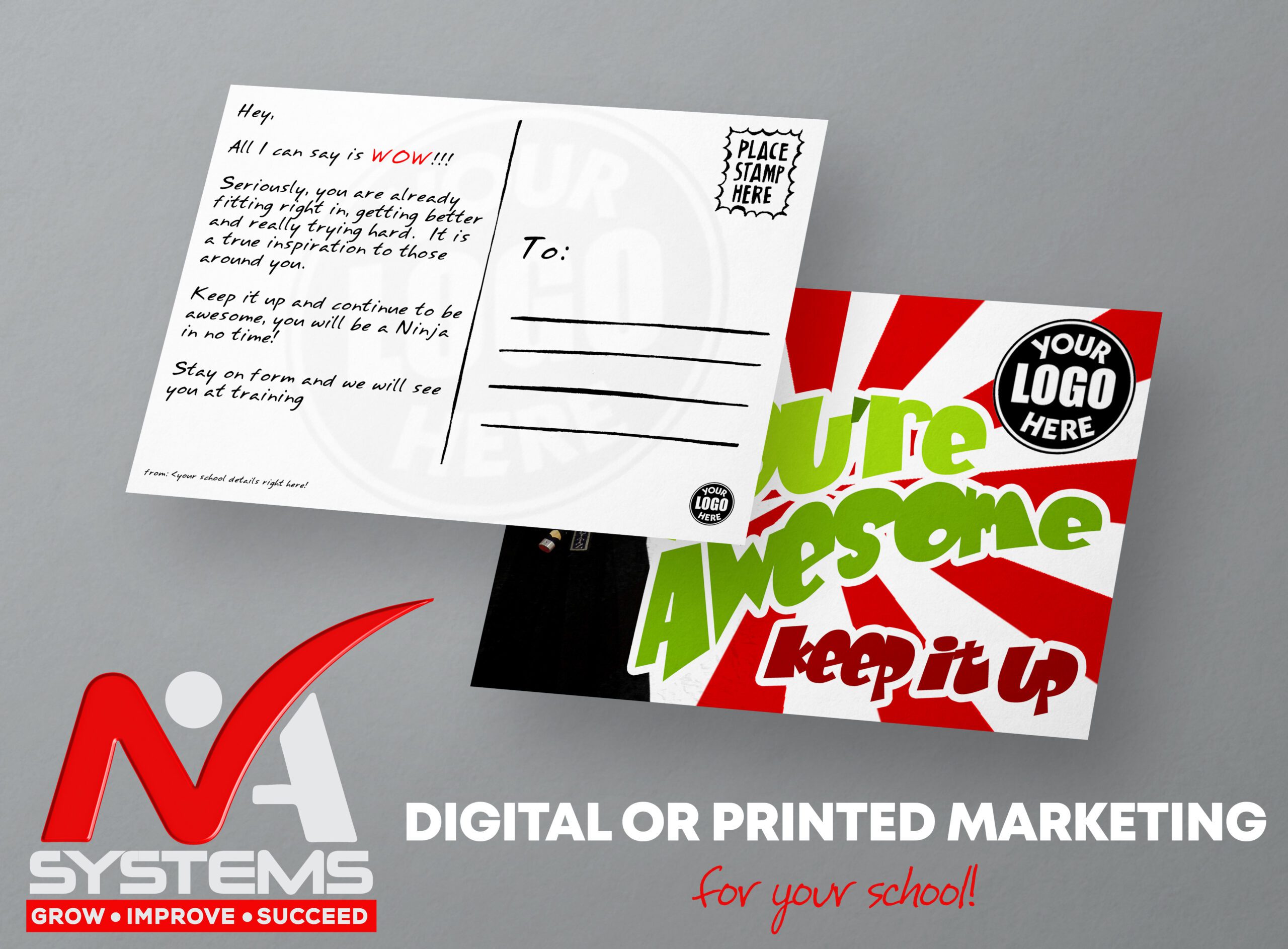 You're Awesome Postcard 3D Mock Up 2 You're Awesome Postcard 3D Mock Up 2